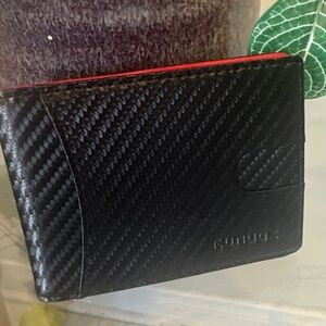 Runbox Black and Red Wallet with money clip